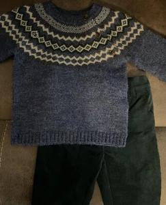 NEU Neu mit Etikett Edgehill Collection Pullover & Hose Outfit Weihnachten Bild Outfit 12M - Bild 1 von 4