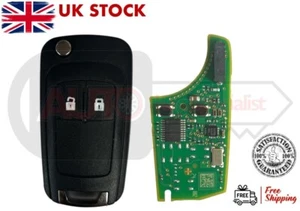 2 Button Flip Remote Key Fob 433MHz for Vauxhall Adam, Astra, Insignia Genuine - Picture 1 of 6