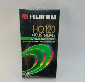 FUJIFILM HQ 120 6 HOURS HIGH QUALITY MULTI-PURPOSE VIDEOTAPE VHS NEW - Picture 1 of 2