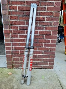 1986 1987 1988 1989 Yamaha Yz125 Right Left Front Suspension Forks Shocks OEM - Foto 1 di 8