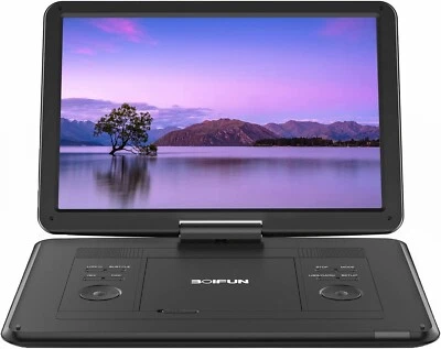 BOIFUN 17.5" Portable DVD Player with Swivel Screen,Region Free,Remote Control