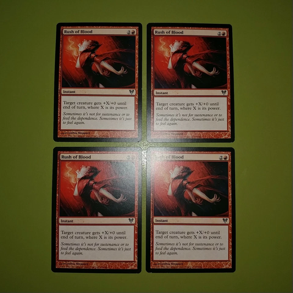 Rush of Blood x4 Avacyn Restored 4x Playset Magic the Gathering MTG - Image 1 of 1