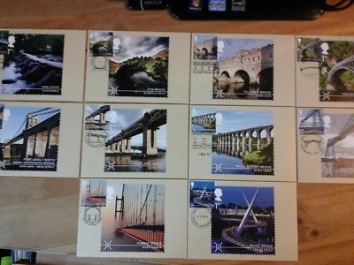 2015 BRITISH BRIDGES PHQ 398 SET 10 FDI FRONT + FDC ALL SHS DESCRIBED - Image 1 of 4