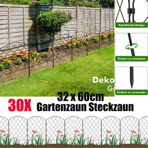 30X Gartenzaun Teichzaun Campingzaun Garden Komplettset Steckzaun Hundezaun - Bild 1 von 12