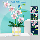 Home Decor Orchid Flowers Blocks DIY Bouquet Flower Blocks  for Kids Gift