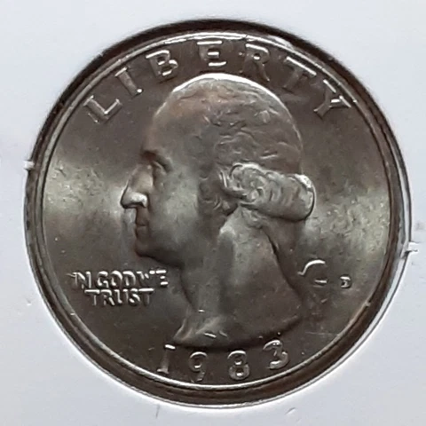 1983 Washington D Quarter - BU - Uncirculated Cover