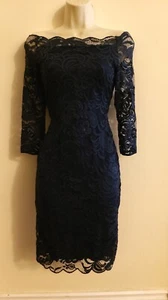 New Look: Dark Blue Lace Bodycon Dress, Size Small - Picture 1 of 5