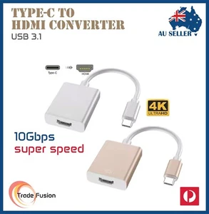 Type-C USB 3.1 4K to HDMI Adapter Cable Converter For MacBook Samsung ChromeBook - Picture 1 of 8