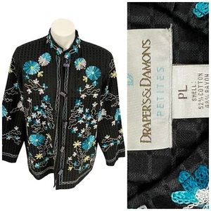 Drapers & Damons Blazer Womens PL Jacket Floral Embroidery Boho Festival Office - Picture 1 of 18
