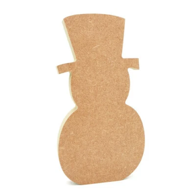 Freestanding christmas snowman shape MDF wood craft blanks 18mm large gift decor