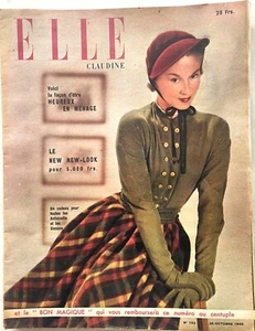 ELLE CLAUDINE Magazine n° 152 du 26 Octobre 1948 ancienne revue de mode couture - Picture 1 of 3