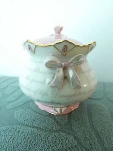 Musical Trinket Box 'My Daughter My Friend' Heirloom Porcelain - 100% to charity - Picture 1 of 9