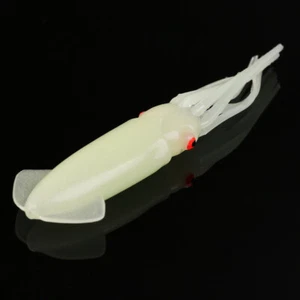 5pcs 110mm B2 Fishing Lure Octopus Squid Bodies Luminous Fish Lures Glow In Dark - Picture 1 of 7