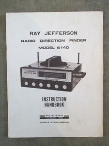 Manuel d'instructions vintage Ray Jefferson 6140 Radio Direction Finder