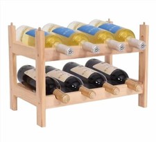 Cantinetta Porta Bottiglie Vino In Legno 8 posti Cantina componibile impilabile