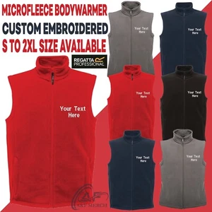 Personalised Embroidered Regatta Mens Microfleece Bodywarmer RG185 Workwear - Picture 1 of 5