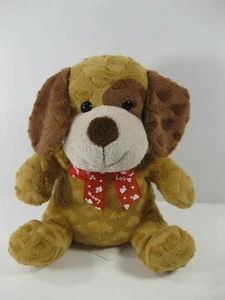 WELPE HUND 8" Valentinstag sitzende Herzformen in Fell geschnitten Liebesband Plüschtier - Bild 1 von 10