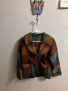 Western Jacket Girls Serape Size Large Southwest - Picture 1 of 9