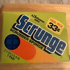 Vintage SCRUNGE scrubber sponge 1 pad by Johnson Wax 2 7/8 x 3 5/8 NOS Teflon