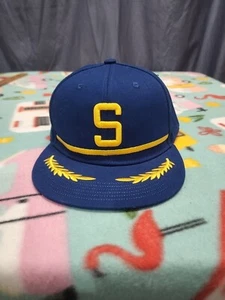 Seattle Mariners Pilots X Alaska Airlines Blue SnapBack Hat Melonwear - Picture 1 of 6