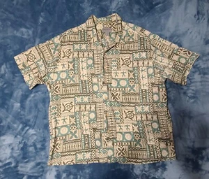 Eddie Bauer Linen Blend Beach Sea Turtle Print Shirt Mens Size XXL - Picture 1 of 3