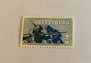 Rare - 1963 Blue & Gray at Gettysburg 5 Cents Stamp Mint Never Hinged OG. - Picture 1 of 20