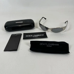 Dolce Gabbana Occhiali Sunglasses Chrome DG328S 901 110 Vintage Y2K - Picture 1 of 19