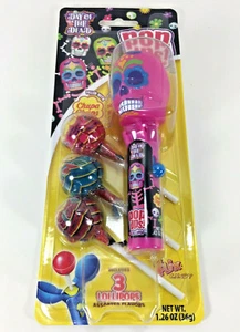 COLECCIONABLE Pop Ups Lollipop Saver Halloween DÍA DE LOS MUERTOS Calavera de Azúcar ROSA - Imagen 1 de 5