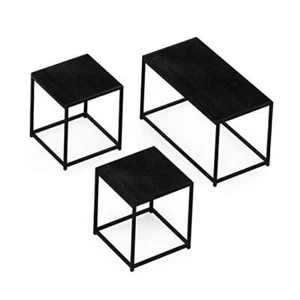 Camus Modern Living Room Coffee Table with 2 End Tables Set 3 in 1 Americano - Picture 1 of 7