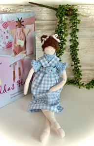 Deko Puppe Tilda Handgenäht Hellblau Frühling Sommer - Bild 1 von 5