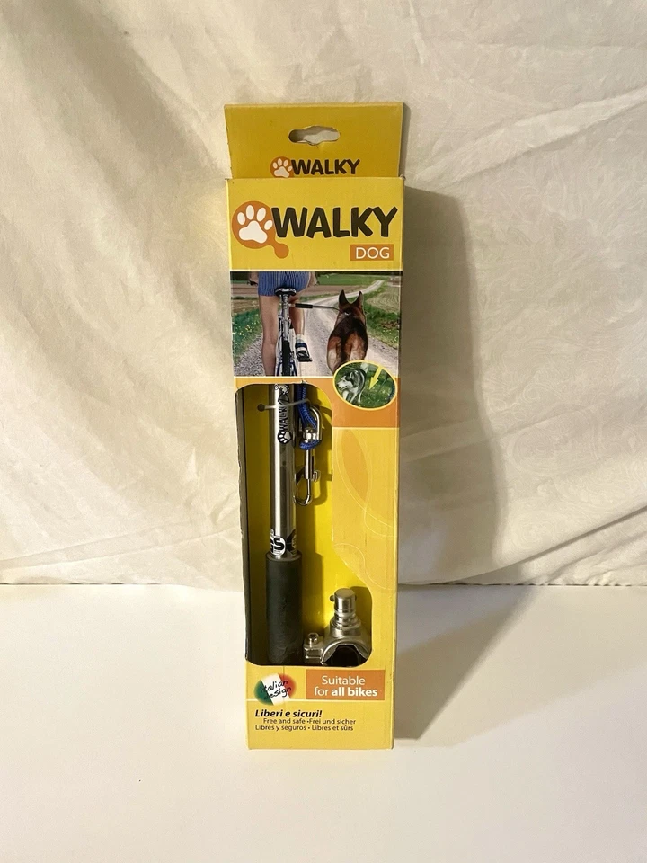 Correa de ciclismo de acero inoxidable para perro Walky ejercitador manos libres diseño italiano - NUEVO Foto 1 de 4