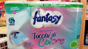   fantasy carta igienica 3 veli celeste 6 rotoli  8007091006678 - Imagen 1 de 1