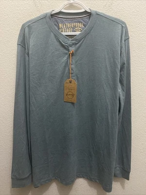 Camiseta Henley de manga larga azul ciudadela XL resistente a la intemperie para hombre $44 Foto 1 de 4