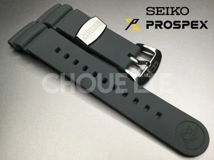 OEM Seiko Prospex SNE441J1 SNE441P1 20mm Black Silicone Rubber Watch Band Strap - Picture 1 of 11