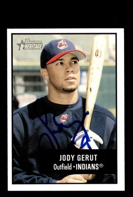 Signed Baseball Card Auto Jody Gerut 2003 Bowman Heritage #72 Cleveland Indians - Image 1 of 2
