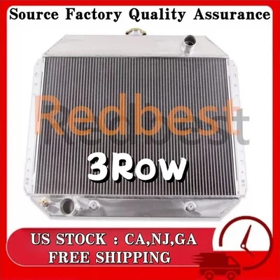 3 Rows Radiator For 1966-1976 1977 1978 1979 Ford F100 F150 F250 F350 Bronco V8 Foto 1 de 4