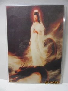 Quan Yin Riding Dragon Plastic Laminated 7x5" Photo QYDPEP-8s - Picture 1 of 3