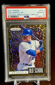 2021 Prizm KEN GRIFFEY JR. Old School Bronze Donut Circles /40 ~ PSA 10 - Picture 1 of 3