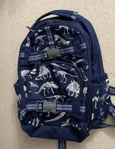 Mochila escolar Pottery Barn Kids MaKenzie Brilla en la Oscuridad Azul Huesos de Dinosaurio - Imagen 1 de 7