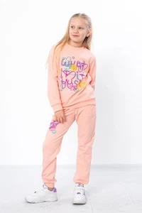 Girls’ Two-Layer Knit Set – Loose Pullover & Jogger Pants with Pockets, Brigh... - Picture 1 of 6
