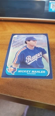 Autographed/Signed Baseball 1986 Fleer Update - #U70 Mickey Mahler - Image 1 of 2