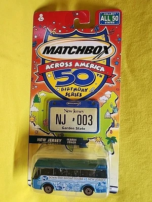 Matchbox Across America 50th Birthday Series  Ikarus Coach - New Jersey 🔥A4 - Image 1 of 4