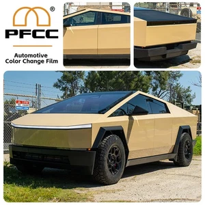 Tesla Cybertruck PreCut PPF Paint Protection Wrap Change Gloss Desert Yellow - Picture 1 of 12