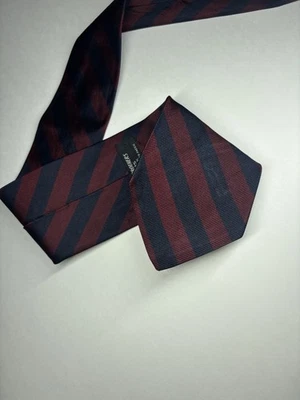 Corbata vintage Brooks Brothers Makers a rayas rojas y azules estilo hiedra  Foto 1 de 4