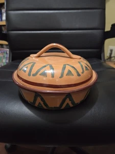 Pier One Hand Painted Stoneware Serving Bowl 8" Round Made in Italy - Picture 1 of 8