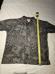 RJC Hawaiian Tribal Shirt Men Size 3XL Print Made In HAWAII USA - Picture 1 of 3
