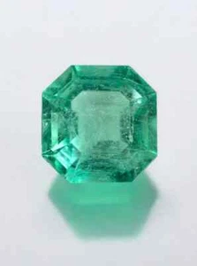 1,87 quilates 8x8 Art Deco verde medio natural suelto colombiano esmeralda corte Asscher - Imagen 1 de 10