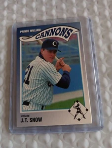 J.T. Snow 1990 Sportsprint Prince William Cannons #25 New York Yankees Card - Picture 1 of 2