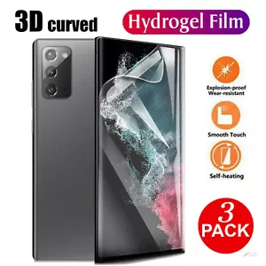 3 PCS HYDROGEL Screen Protector For Samsung Galaxy Note 20 Ultra 10+ Plus 9 8 - Picture 1 of 8