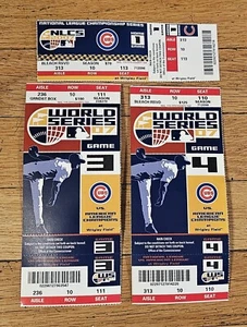Chicago Cubs 2007 Phantom World Series Ticket Bundle Full Tix Wrigley Field - Picture 1 of 2